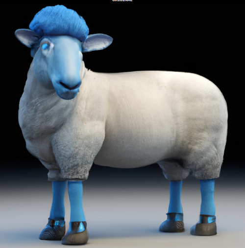 OpenAI DALL-E rendering of an AI sheep...