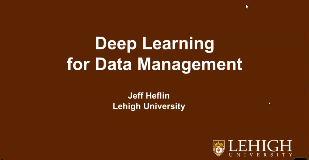 "Deep Learning for Data Management"