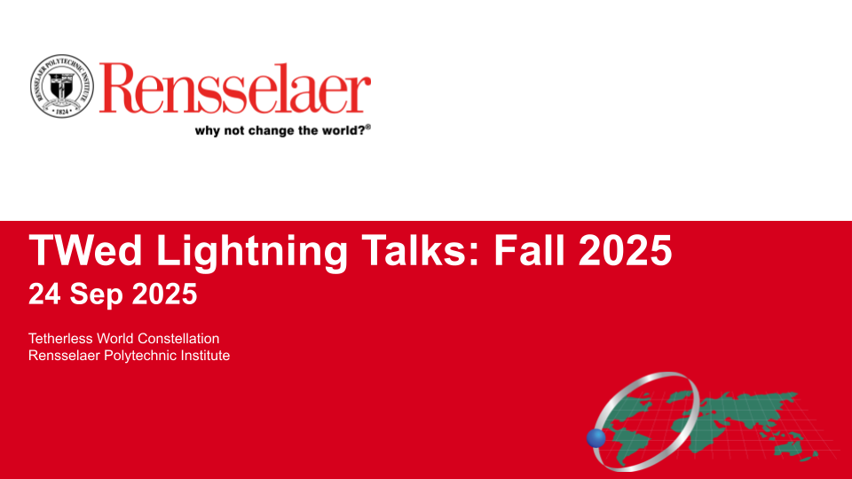 TWed Lightning Talks