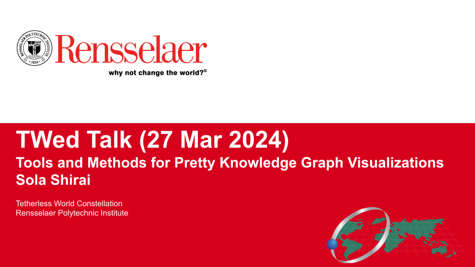TWed Talk: Sola Shirai on "Tools and Methods for Pretty Knowledge Graph ...