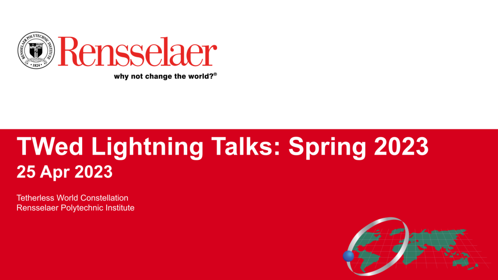 TWed Lightning Talks (Spring 2023)